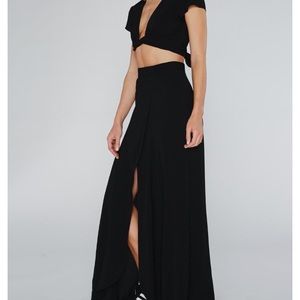 ISO Flynn Skye black wrap crop top